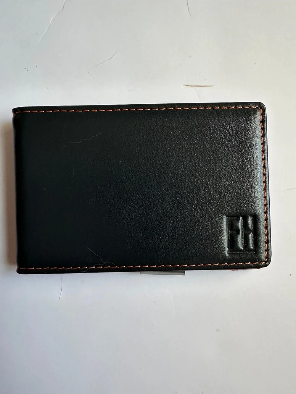 Forrest & Harold Money Clip Slim Wallet in Top Grain Leather in Gift Box